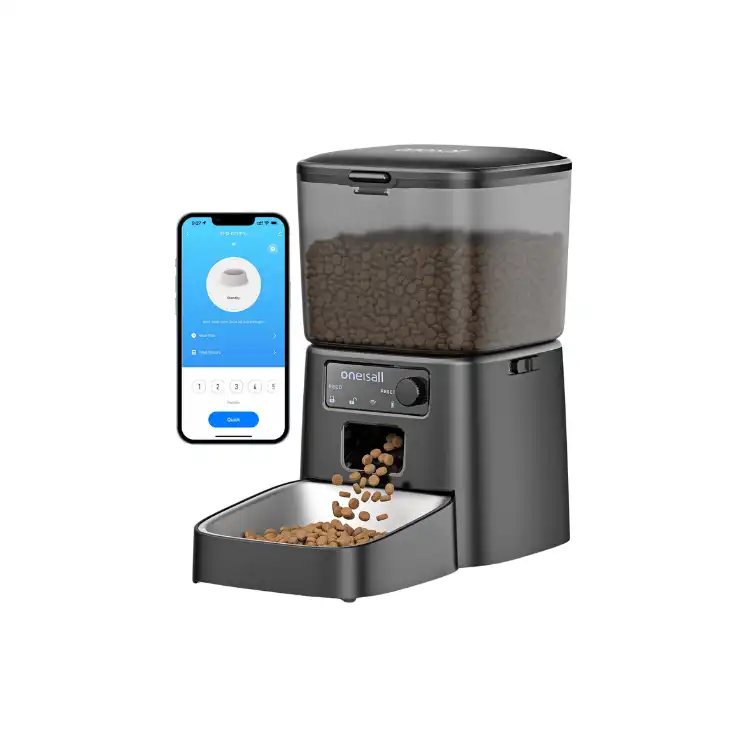 oneisall 3.5L Distributeur Croquettes Chat Automatique, WiFi Intelligent